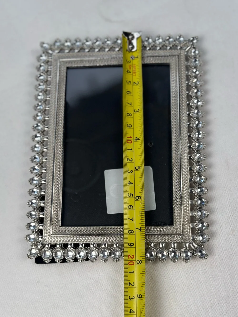 Concepts in Time Rhinestone Crystal Silver Photo Frame 5 x 7 Ornate Glam Decor